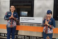 Joyride KA Papandayan di Halaman Stasiun Garut, Kecamatan Garut Kota, Kabupaten Garut, Rabu (24/1/2024).