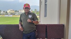 Kepala Desa Sukaresmi, Rukman Aji saat Hadiri Rakercab KONI Kabupaten Garut