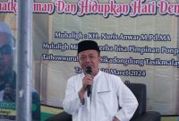 Suasana Tabligh Akbar Memperingati Nuzulul Qur'an di Gedung Islamic Center, Jalan Pramuka, Kecamatan Garut Kota, Kabupaten Garut, Sabtu (30/3/2024).