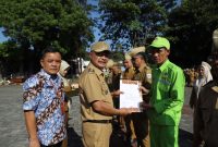 Apel Gabungan di Lapangan Setda Kabupaten Garut, Senin (1/4/2024), menjadi momen penting dalam persiapan menyambut perayaan Idulfitri.