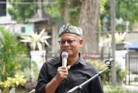 Sekda Kabupaten Garut, Nurdin Yana, meninjau langsung pelaksanaan Bazar Ramadan Petani Milenial Garut, di pelataran  Kantor Distan Kabupaten Garut, Jalan Pembangunan, Kecamatan Tarogong Kidul, Kabupaten Garut, Kamis (4/4/2024). 