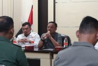 Pelaksanaan Rapat Persiapan Pemberangkatan Jemaah Haji Tahun 1445 H/2024 M yang berlangsung di Aula Kantor Kemenag Kabupaten Garut, Jalan Terusan Pahlawan, Kecamatan Tarogong Kidul, Kabupaten Garut, Selasa (23/4/2024).