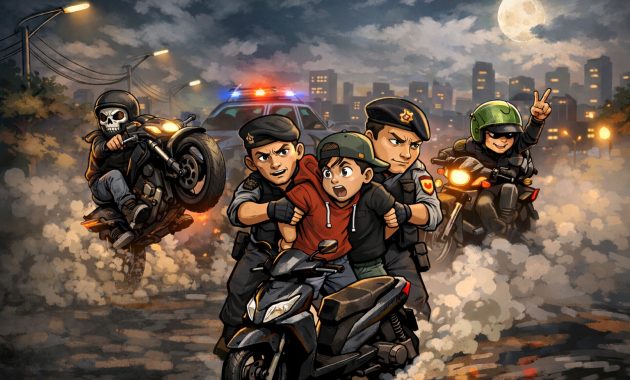 Tindaklanjuti Aduan Warga, Sat Samapta Polres Garut Tertibkan Aksi Pemuda Resahkan di Jalan Anyar