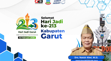 Kepala BAPPEDA (Badan Perencanaan Pembangunan Daerah), Mengucapkan Selamat Hari Jadi Kabupaten Garut ke-213 pada 16 Februari 2026