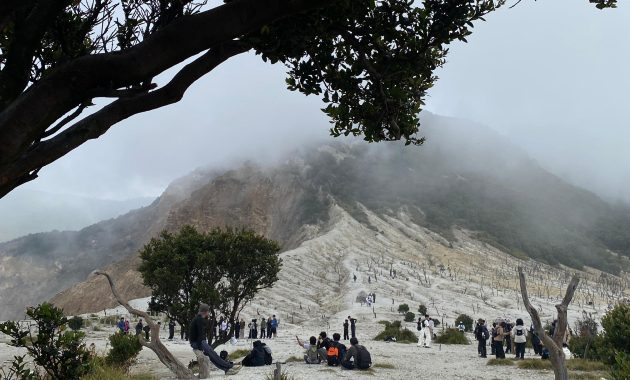 Libur Panjang, Gunung Papandayan Dipadati Wisatawan dari Berbagai Daerah