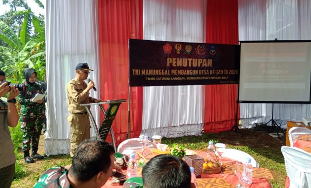 TMMD Reguler ke-128 Tinggalkan Jejak Pembangunan dan Semangat Gotong Royong di Mekarmulya