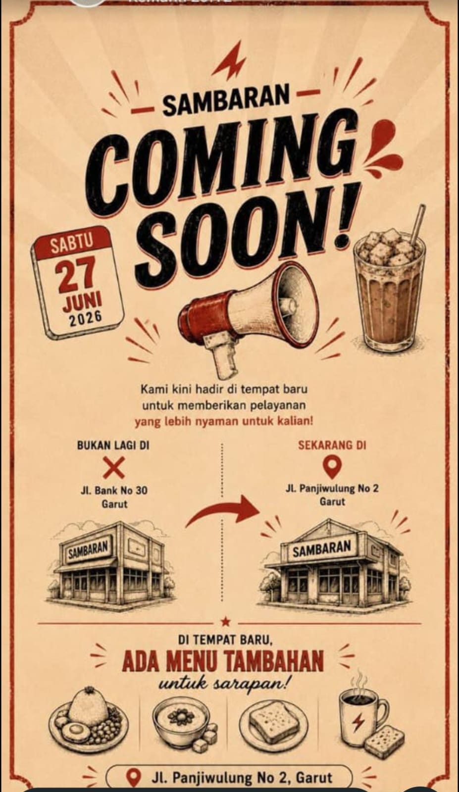 Sambaran Resmi Tempati Lokasi Baru, Hadirkan Pengalaman Kuliner yang Lebih Nyaman di Garut