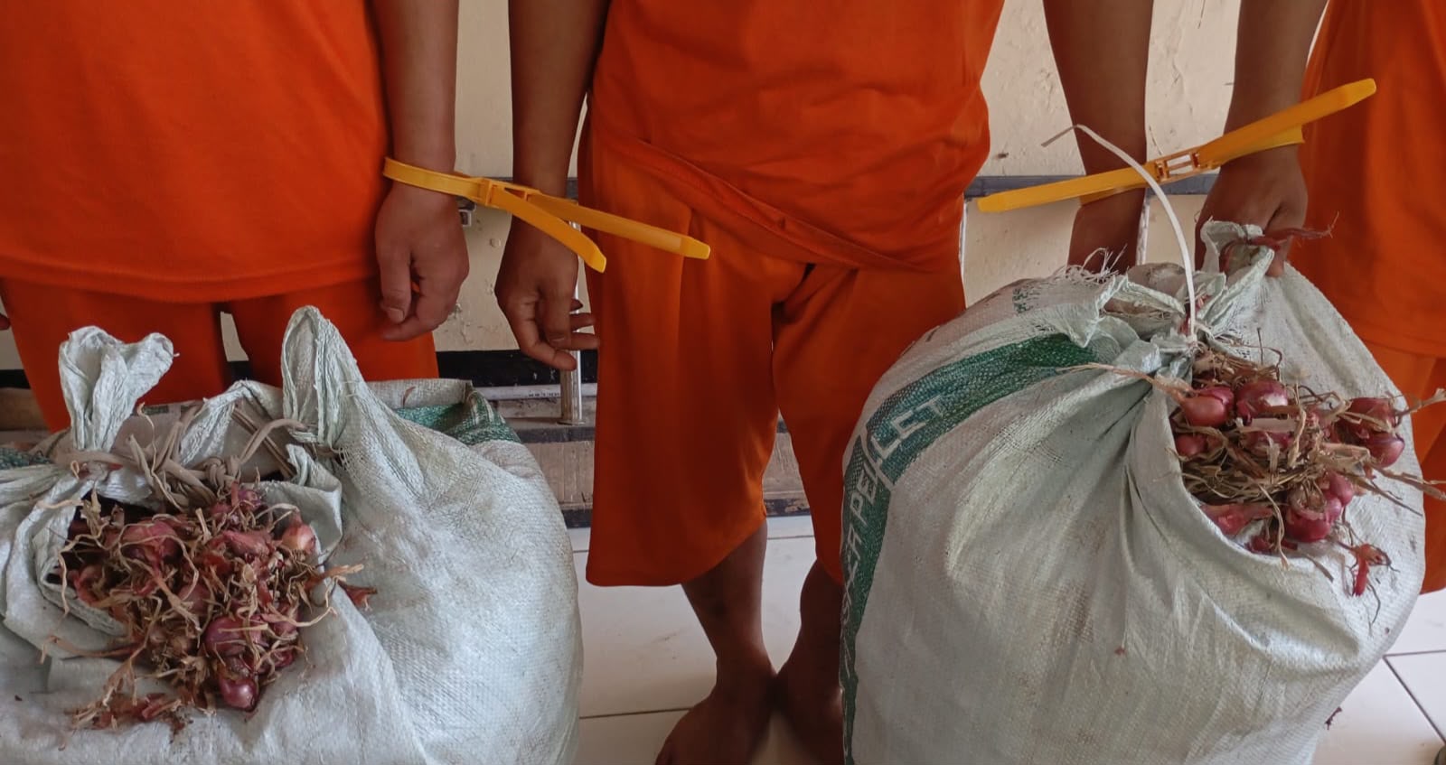 Curi Bawang Merah Berulang Kali, Tiga Pemuda di Wanaraja Ditangkap Polisi